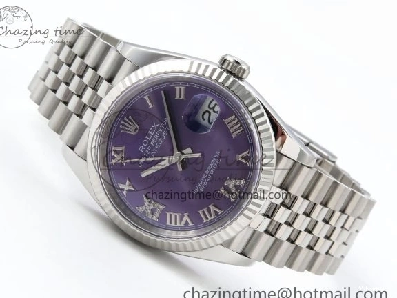 APF 126234 Dial Diamond 904L DateJust 1:1 Edition Roman 36 Bracelet Steel VR3235 on Best Jubilee Purple 0103